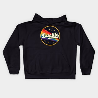 Lucille // Rainbow In Space Vintage Style Kids Hoodie